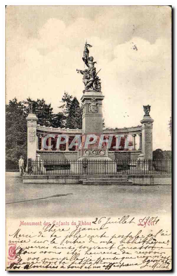 Lyon - Monument aux enfants du Rhone - CPA 