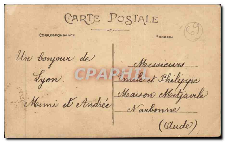 Lyon - Souvenir CPA  — Rückseite