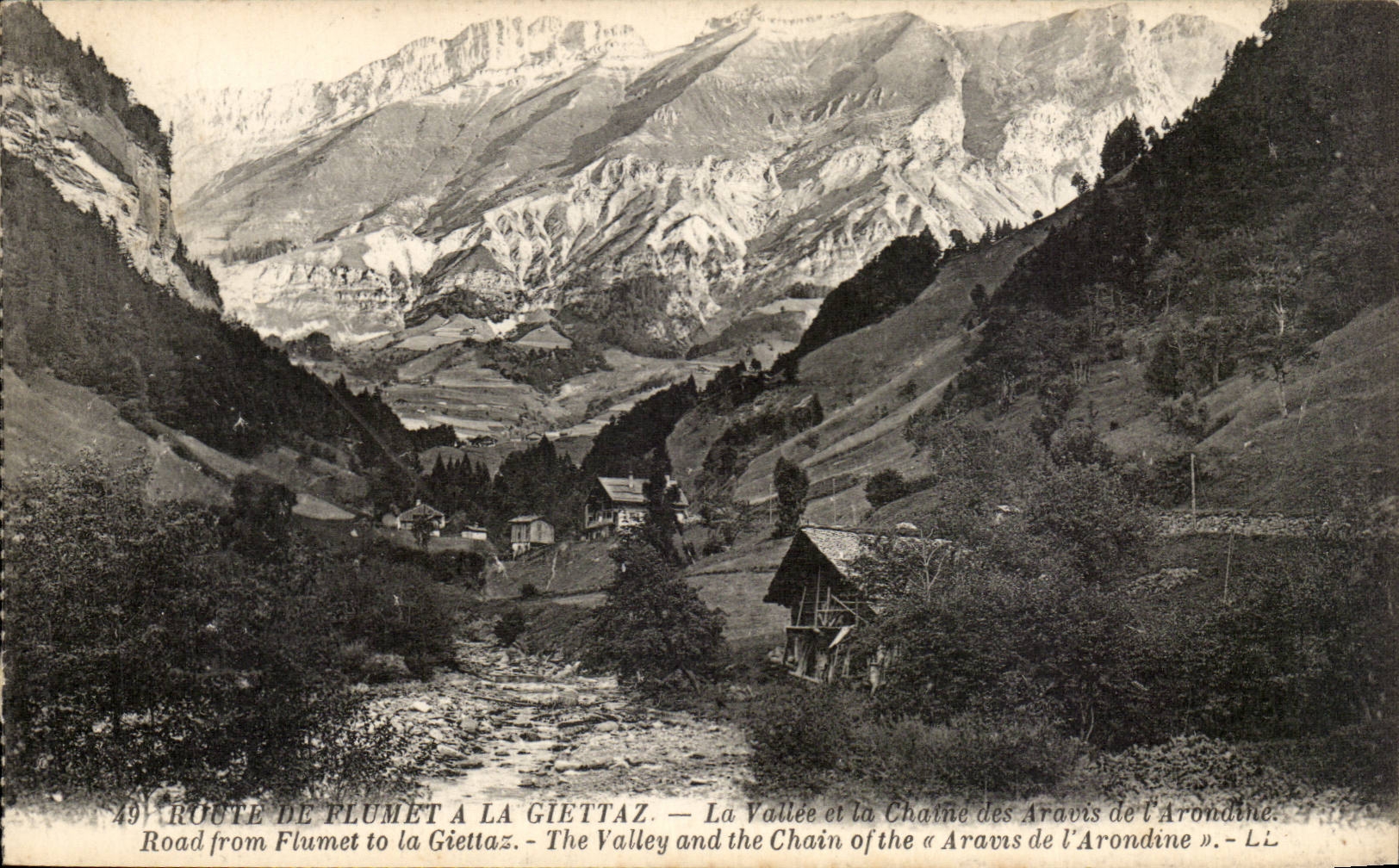 Buste de Flumet a la Giettaz - La Vallee a la Chaine des Aravisde l'Arondine CPA 