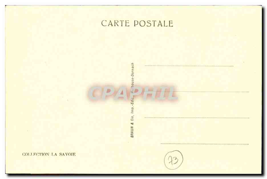 Aix les Bains - Etablissement des Bains CPA  — Verso