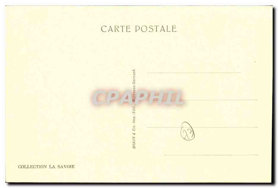 Aix les Bains - et le Lac du Bourget CPA  — Verso
