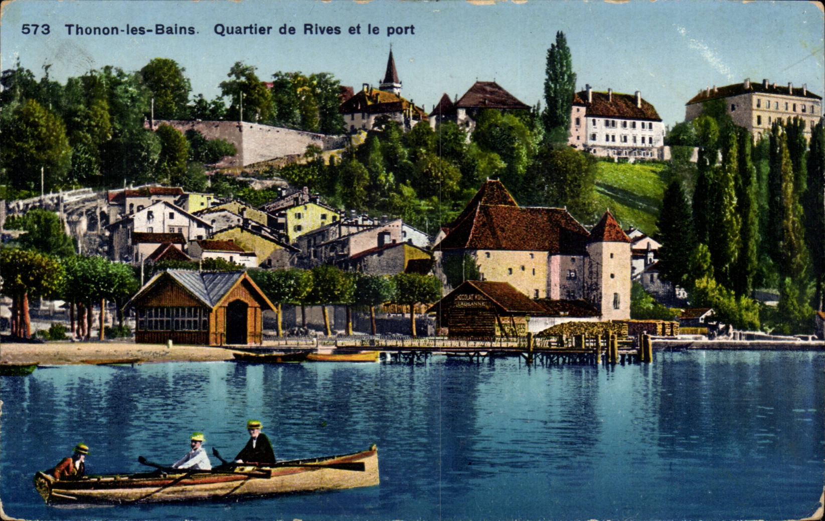 Thonon les Bains - Quartier de Rives et le Port CPA 