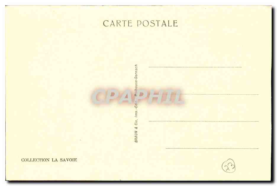 Lac du Bourget - La Voie Ferree et la Route Longuementdu Lac CPA  — Rückseite