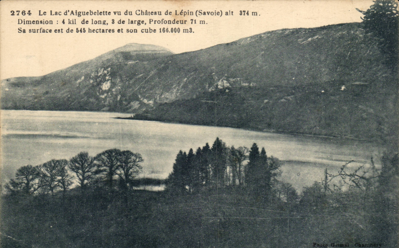 Le lac d'Aiguebelette vu du Chateau de Lepin alt 374 CPA 