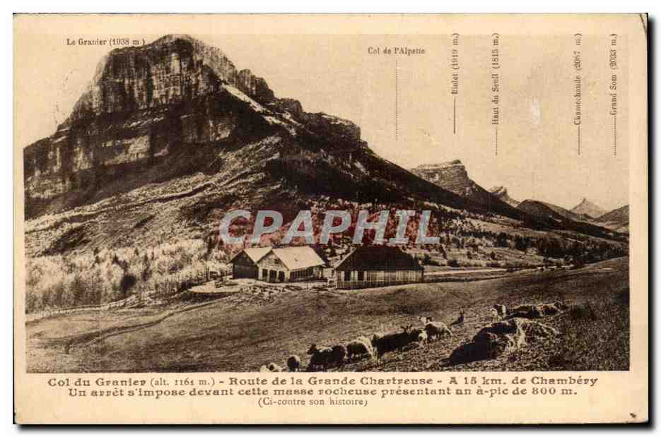 Col de Granier - alt 1164 - Route de la Grande Chartreuse - a 15 km de Chambery - CPA 