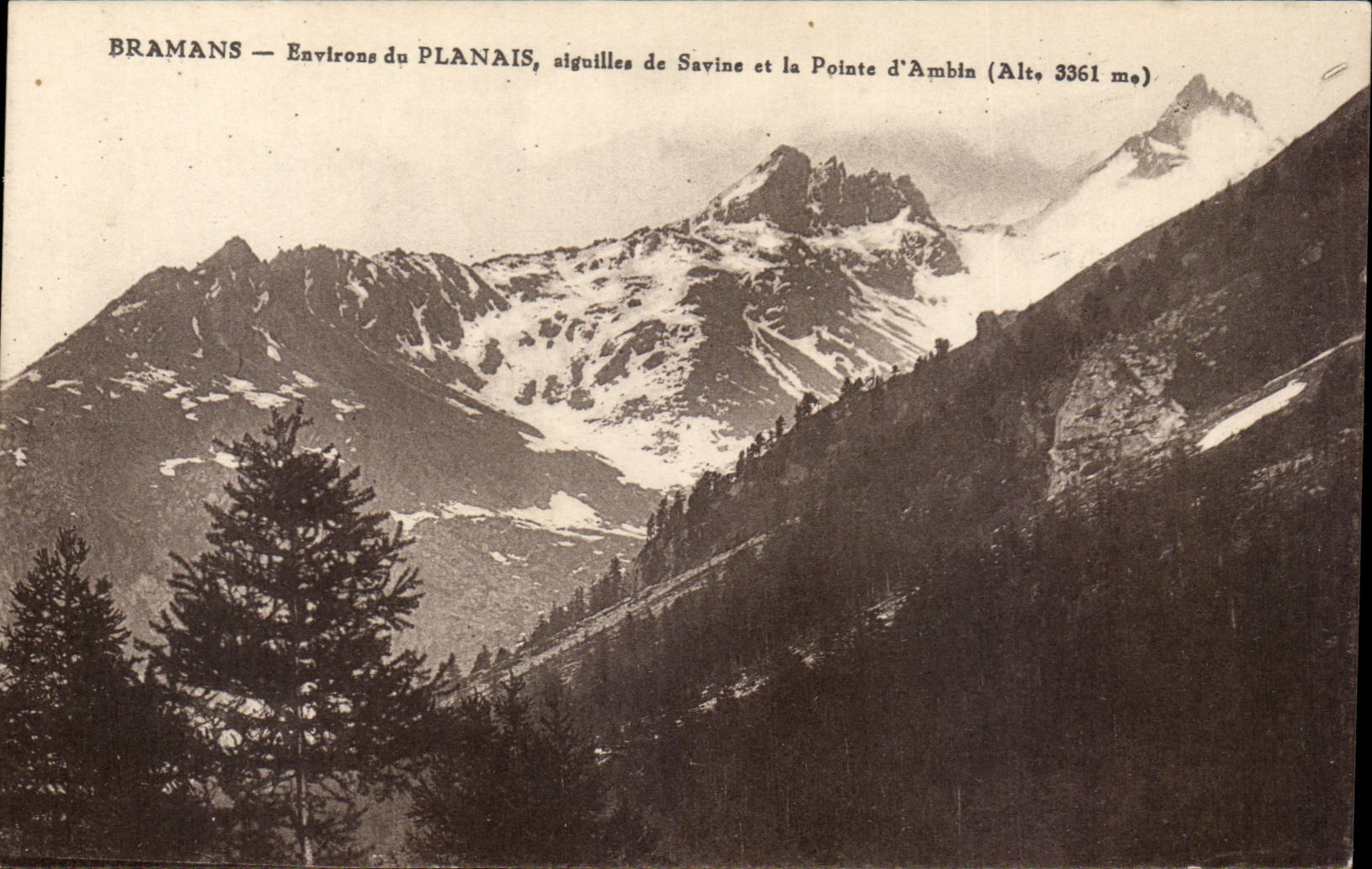 Bramans - Environs de Planais - aiguilles de Savine et la Pointe d'Ambin - CPA 