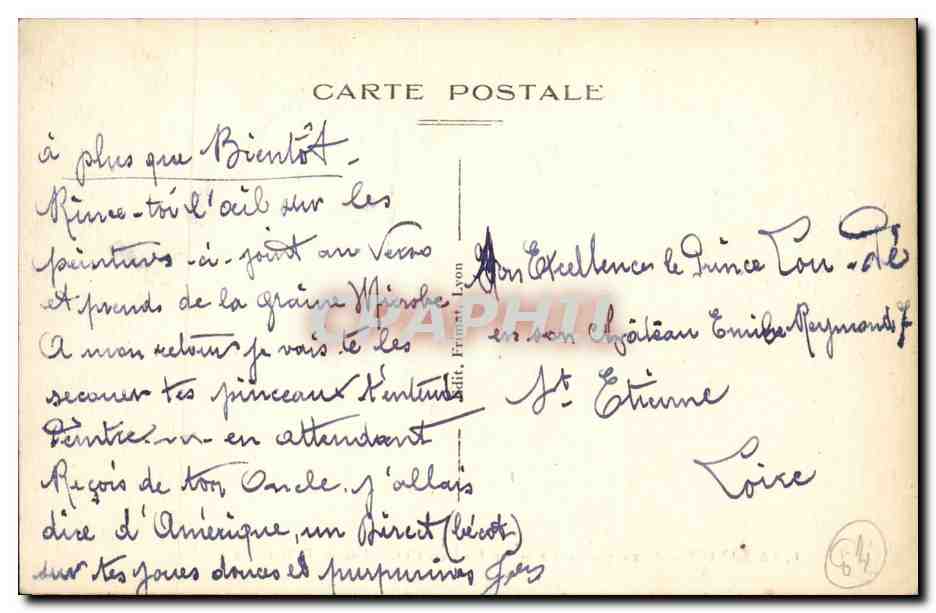 Aix les Bains - Le Halle du Grand Cercle - L'Entree du Theatre CPA  — Rückseite
