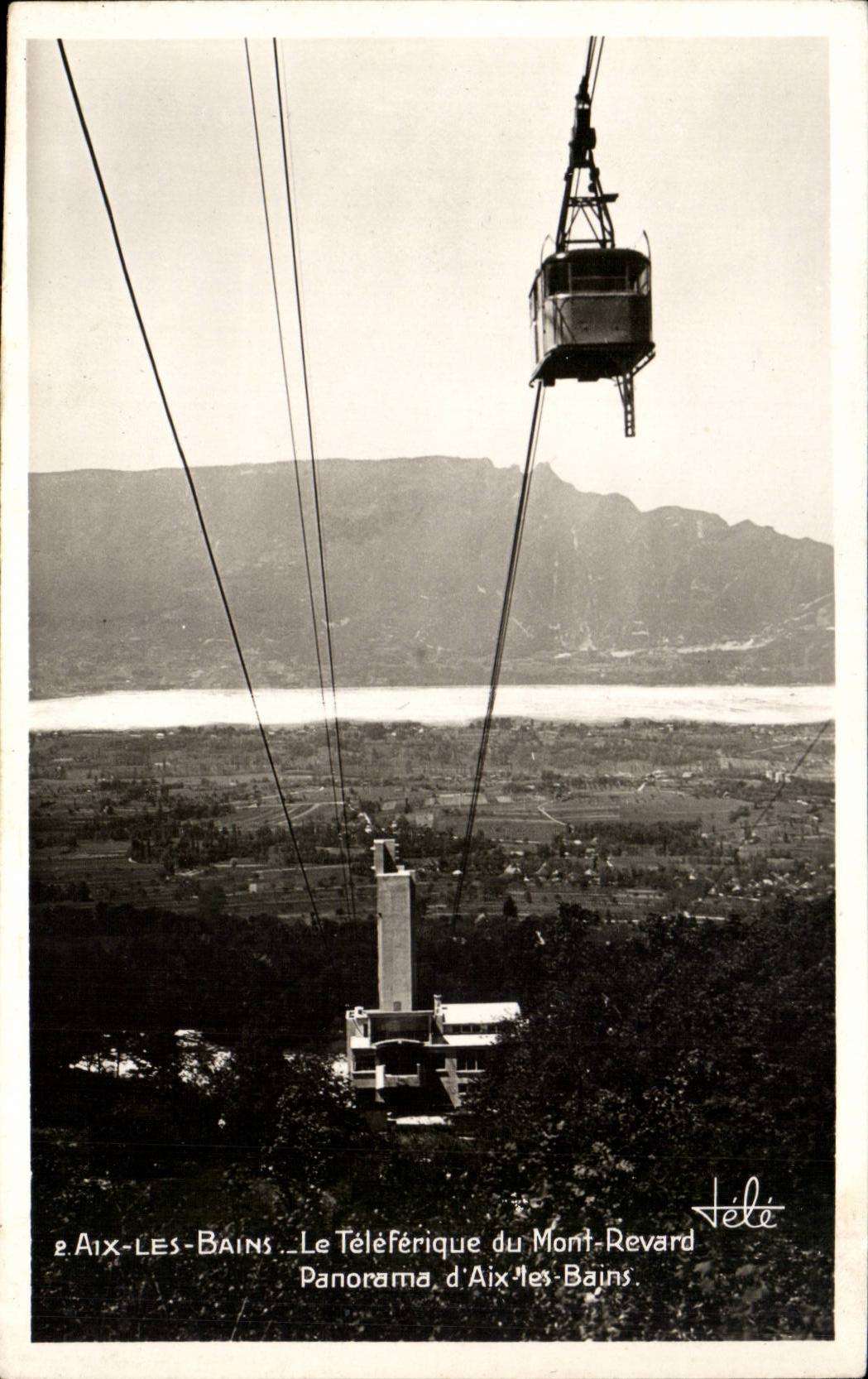 Aix les Bains - La Teleferique du Mont Revard - Panorama CPA 