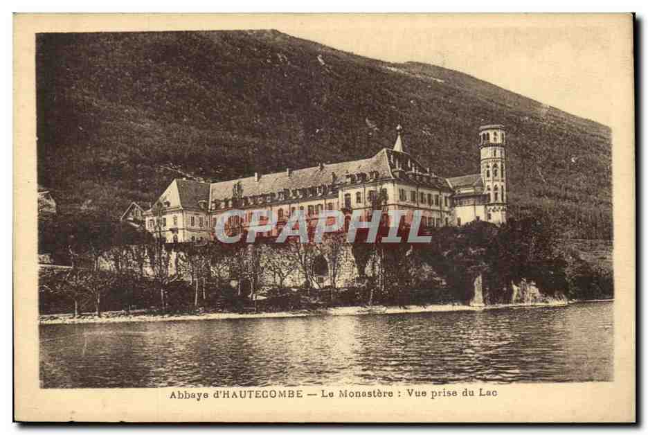 Abbaye d'Hautecombe - La Monastere - Vue prise du Lac - CPA 