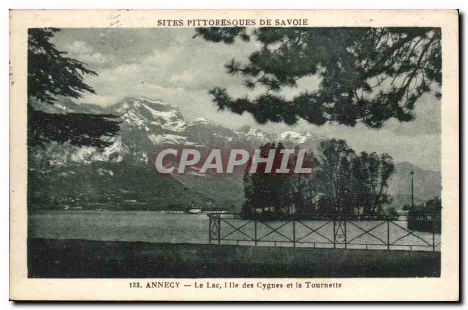 Annecy - Le Lac L'ile des Cygnes et la Tournette - CPA 