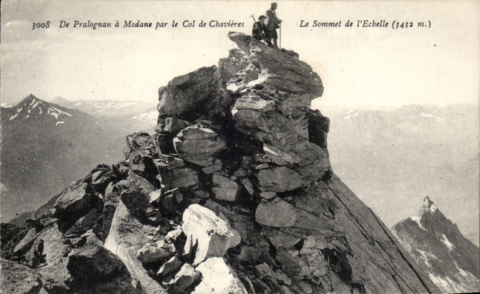 De Pralognan a Modane par le Col de Chavieres - Le sommet de l'Echelle 3432m - CPA 
