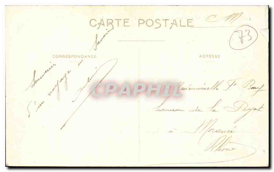 De Pralognan a Modane par le Col de Chavieres - Le sommet de l'Echelle 3432m - CPA  — Rückseite
