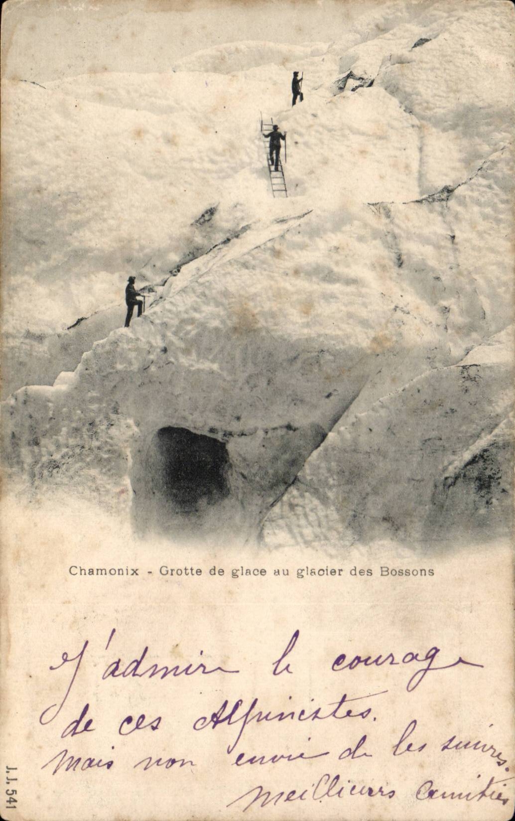 CPA Chamonix Grotte de glace au glacier des Bossons