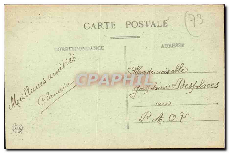 CPA Aix les Bains Lac du Bourget La baie de Gresine — Rückseite