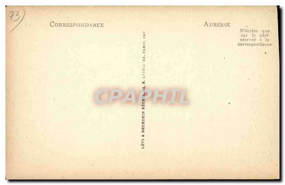 CPA Aix les Bains Le lac du bourget et la dent du chat — Verso