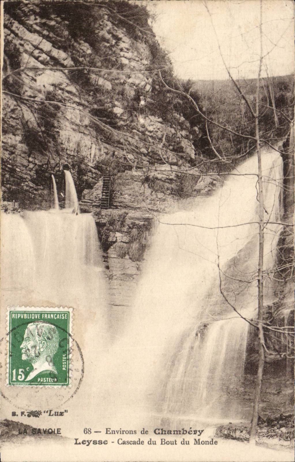 CPA Environs de Chambery Leysse Cascade du bout du monde