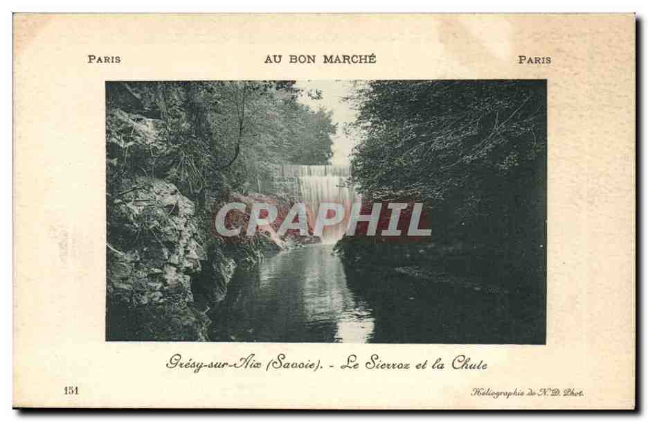 CPA Gresy sur Aix Le Sierroz et la chute