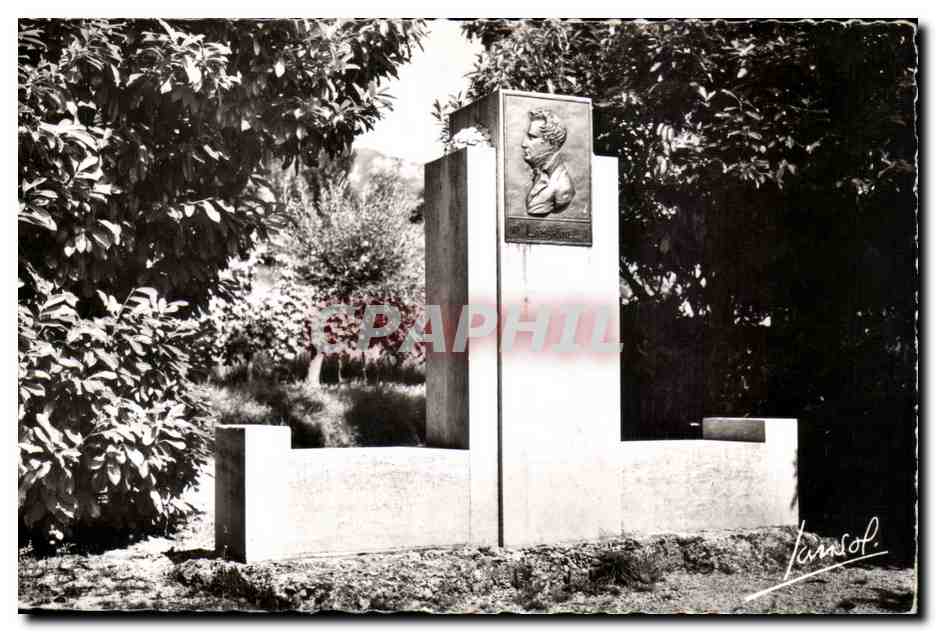 CPA Aix les Bains La stele Lamartine