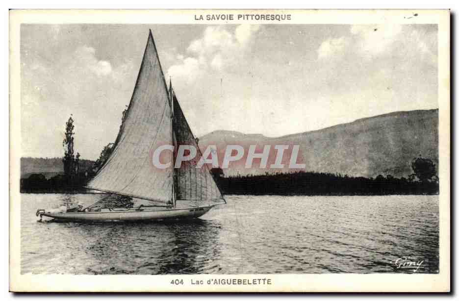 CPA SAvoie Lac d'Aiguebelette (bateau boat)