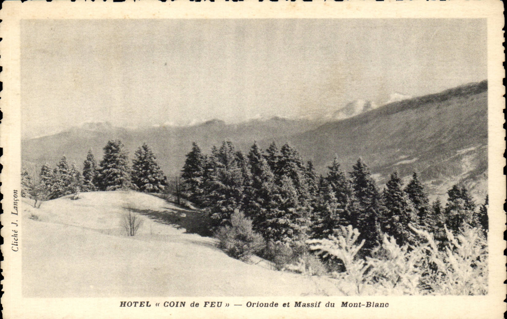 CPA Hotel Coin du feu Orionde et massif du Mont Blanc