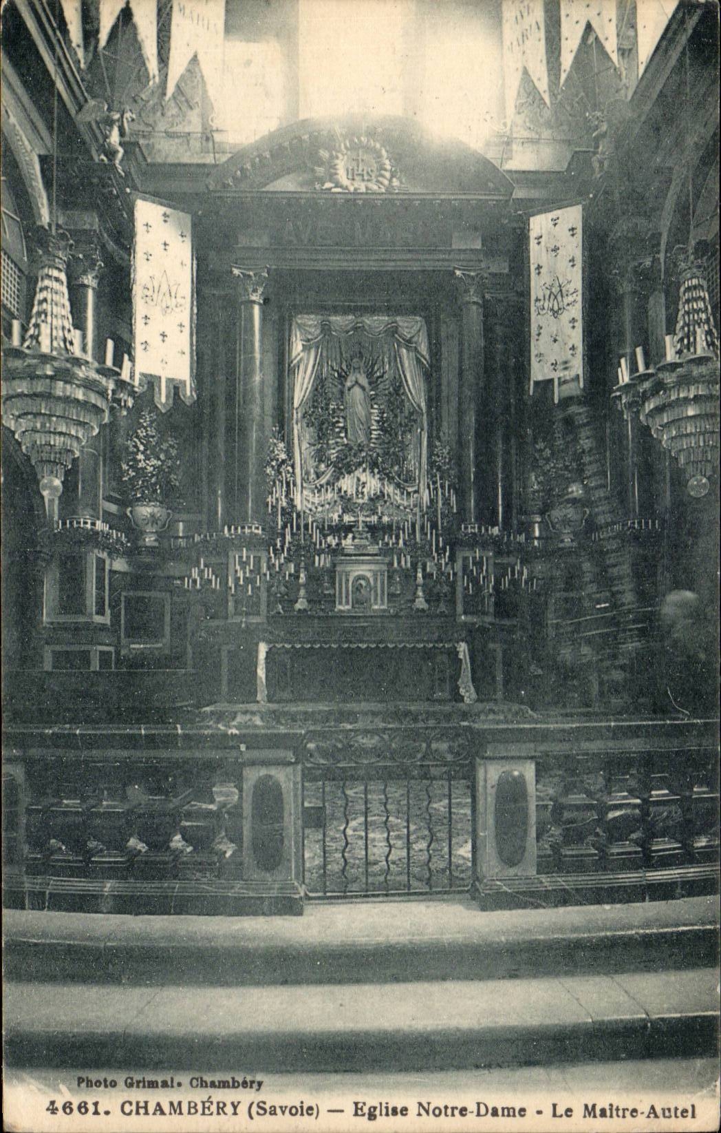 CPA Chambery Eglise Notre Dame le maitre autel