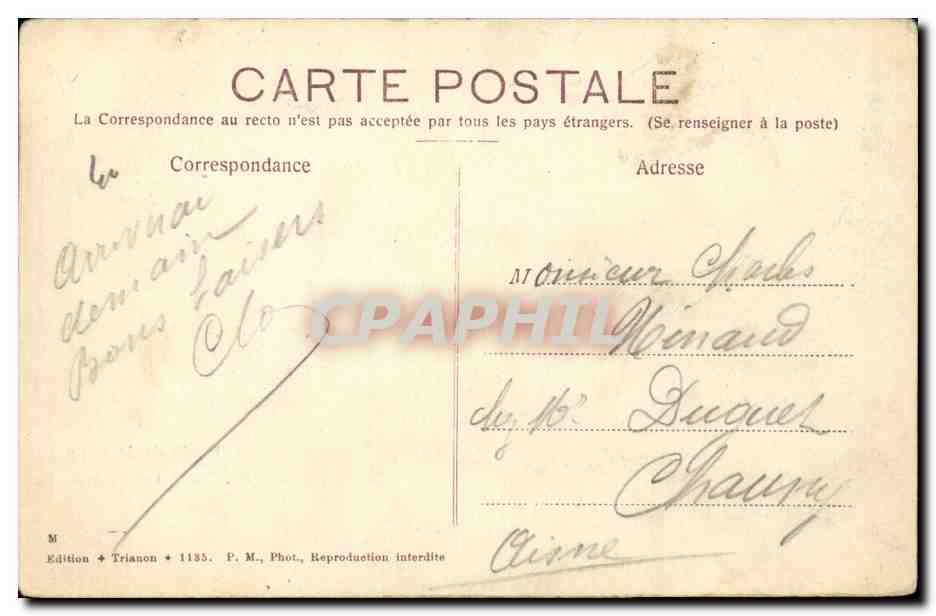 CPA Menhir Dolmen Foret de Meudon Bois de Chaville Les menhirs — Rückseite