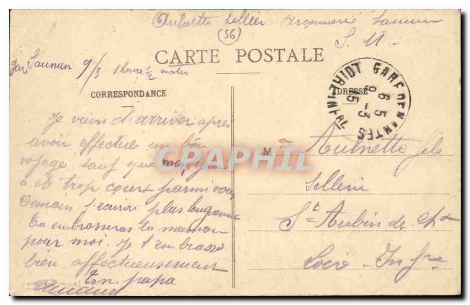 CPA Menhir Dolmen CArnac Entree du dolmen de Kermario — Rückseite