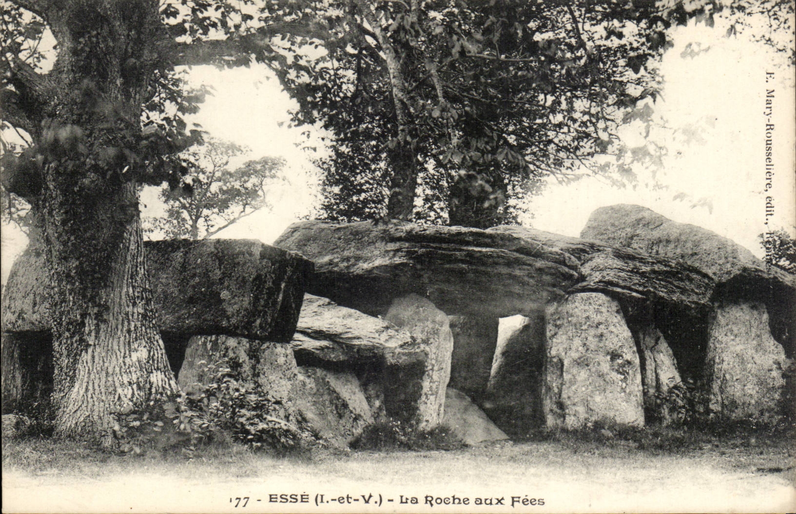 CPA Menhir Dolmen Esse La roche des fees