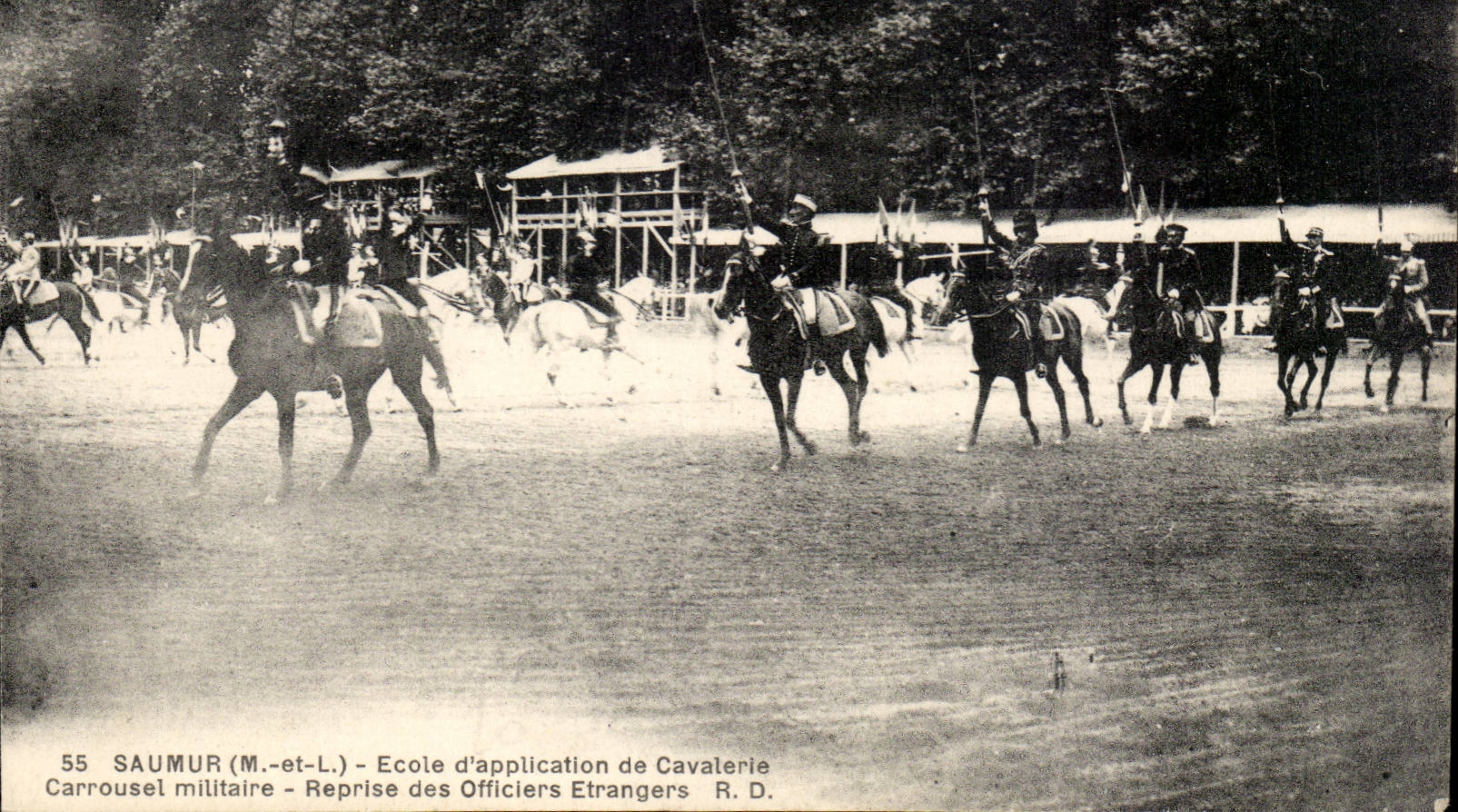 Saumur CPA Ecole d'application de cavalerie CArrousel militaire Reprise des officiers etran (cavalier cheval hippisme)
