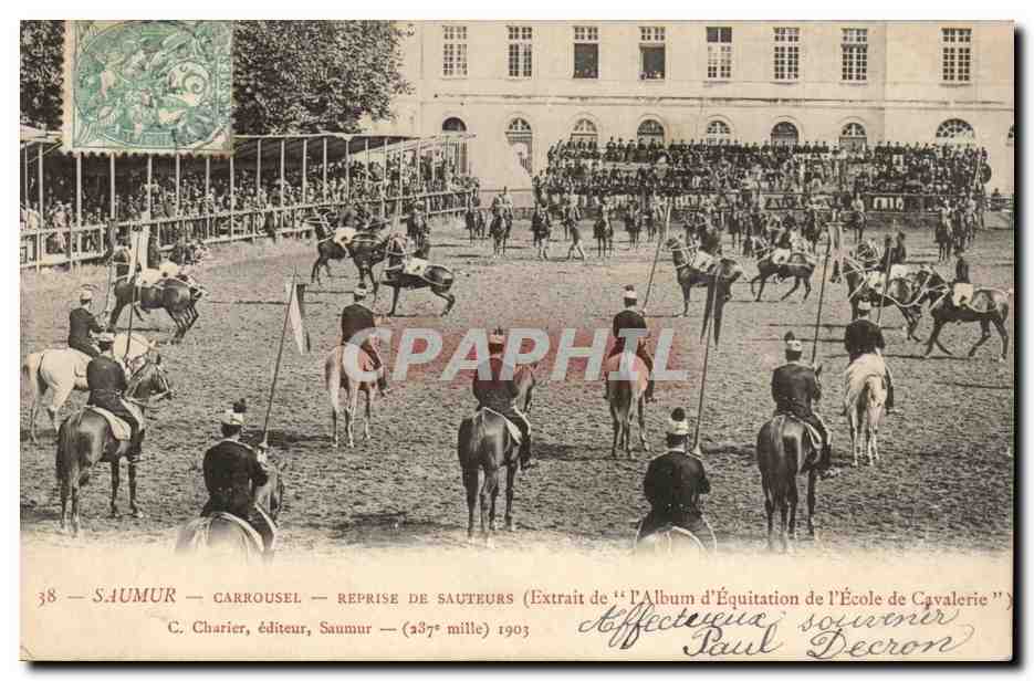 Saumur CPA CArrousel Reprise de sauteurs (cheval hippisme)