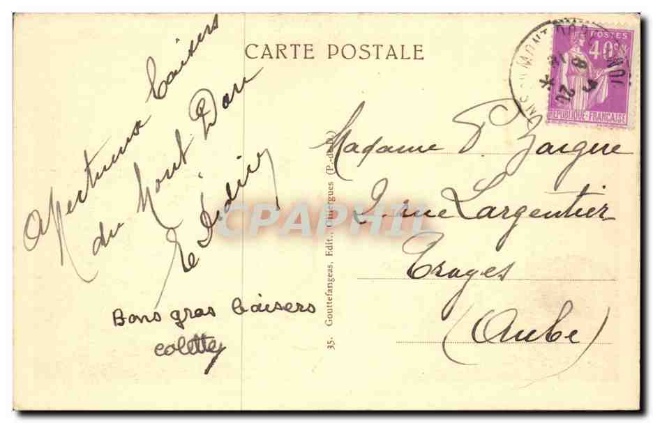 Mont Dore - Vue generale - CPA  — Verso