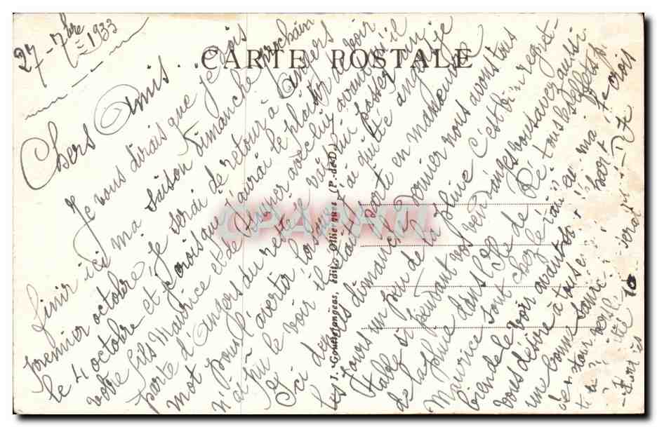 L'Auvergne — Scènes villageoises — g. d'o. 1041 — Reverso