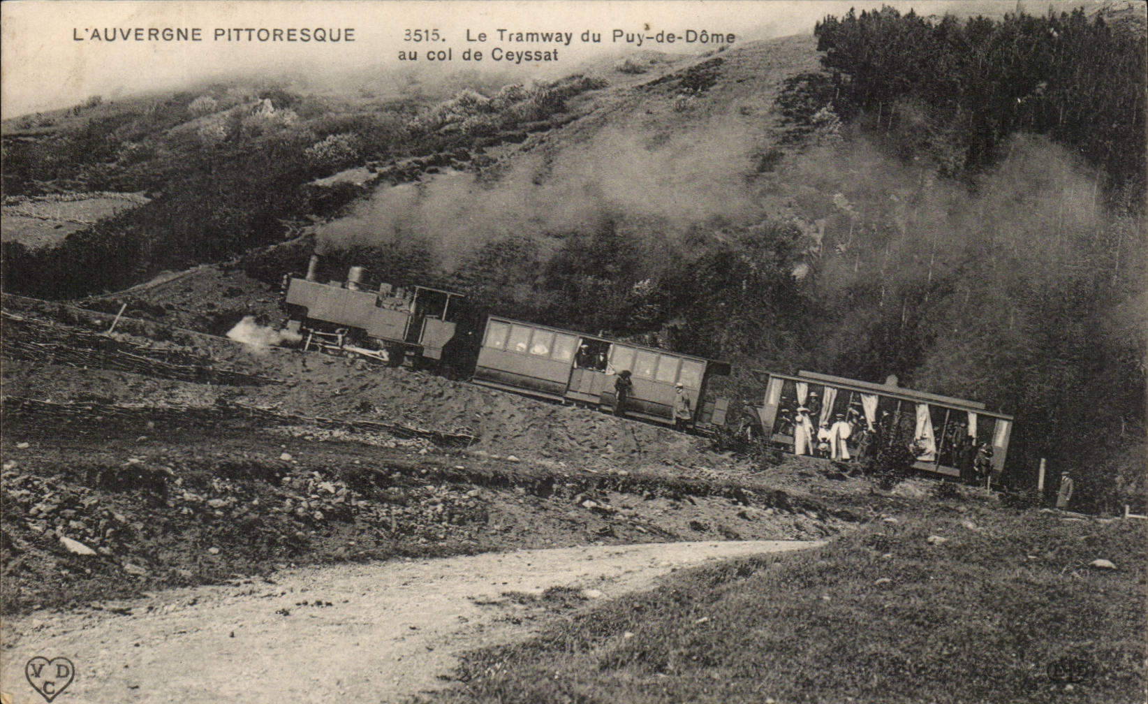 Le Tramway du Puy-de-Dôme au col de Ceyssat — L'Auvergne pittoresque, n°3515