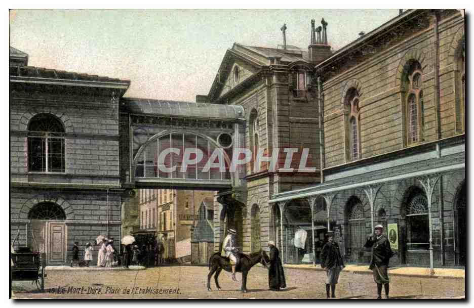 Mont Dore - Place de l'Etablissement - ane - donkey - CPA 