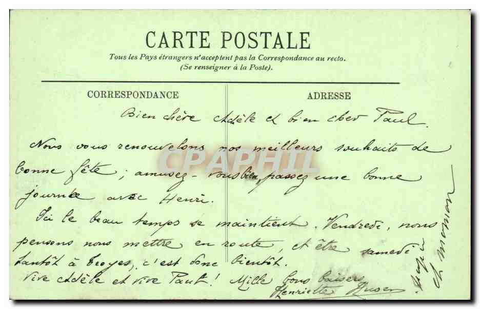 Le Mont-Dore — La Rue Ménadier — LL. n°57 — Verso