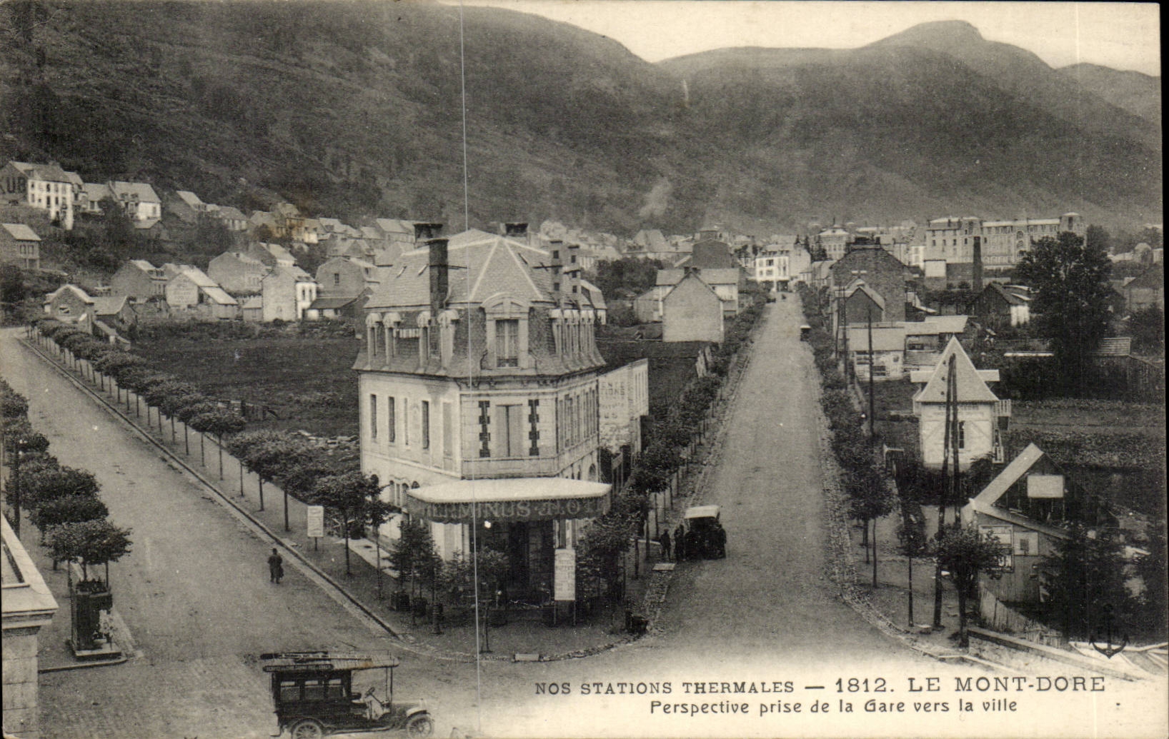 Le Mont-Dore — Perspective prise de la Gare vers la ville — Éditeur Albannu, Paris