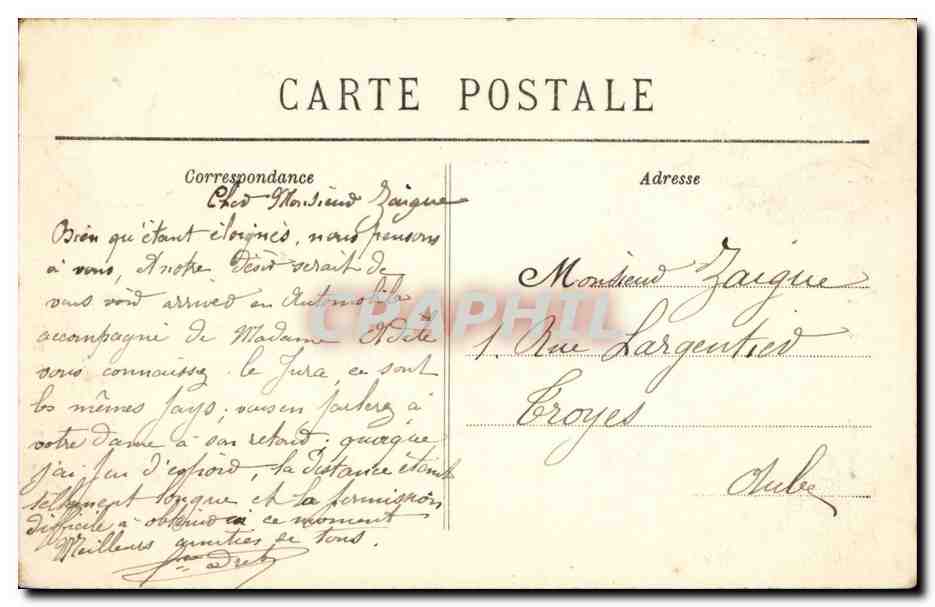 Mont Dore - La Grande Cascade - cheval - CPA Ane donkey — Verso