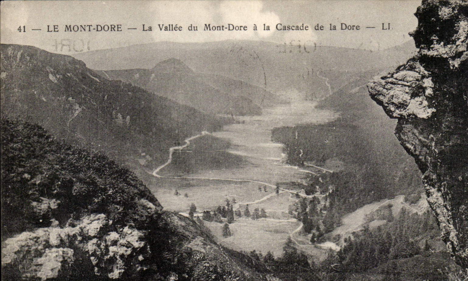 Mont Dore - La vallee du Mont Dore a la Cascade de la Dore - CPA 