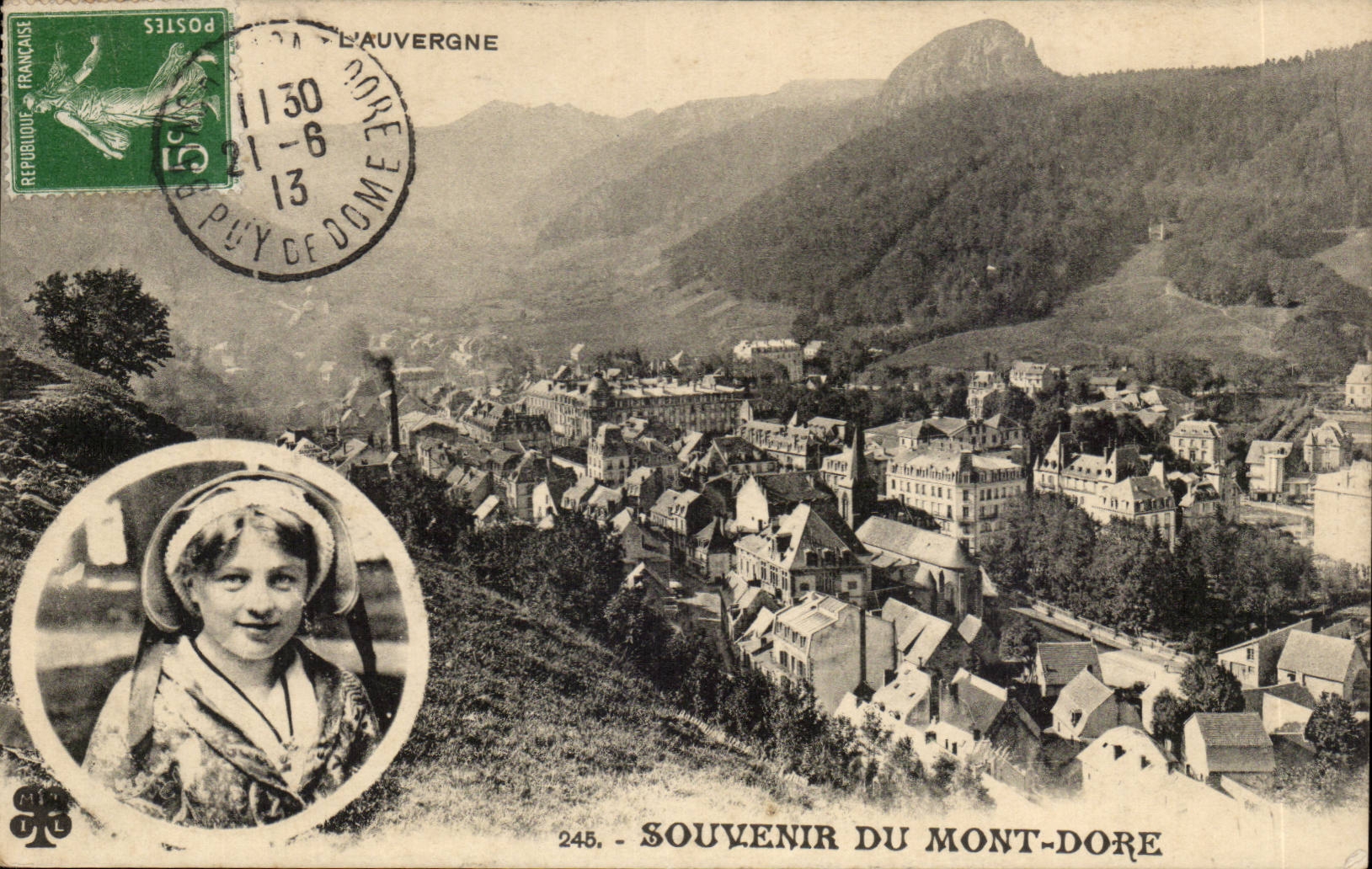 Mont-Dore — Panoramablick — Erinnerung an Mont-Dore, Nr. 245