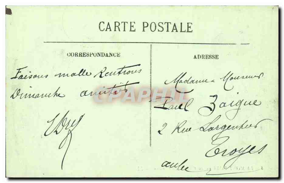 Mont Dore - Vu du Chemin du capucin - CPA  — Verso