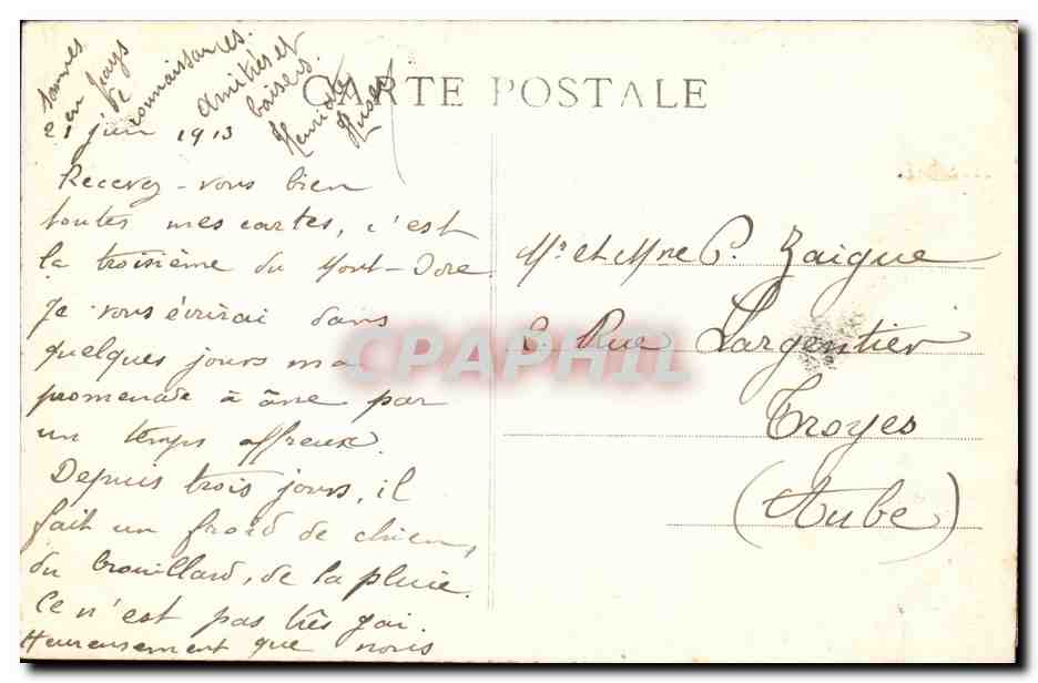 CPA Le Mont Dore Vue generale de la vallee du Sancy — Rückseite