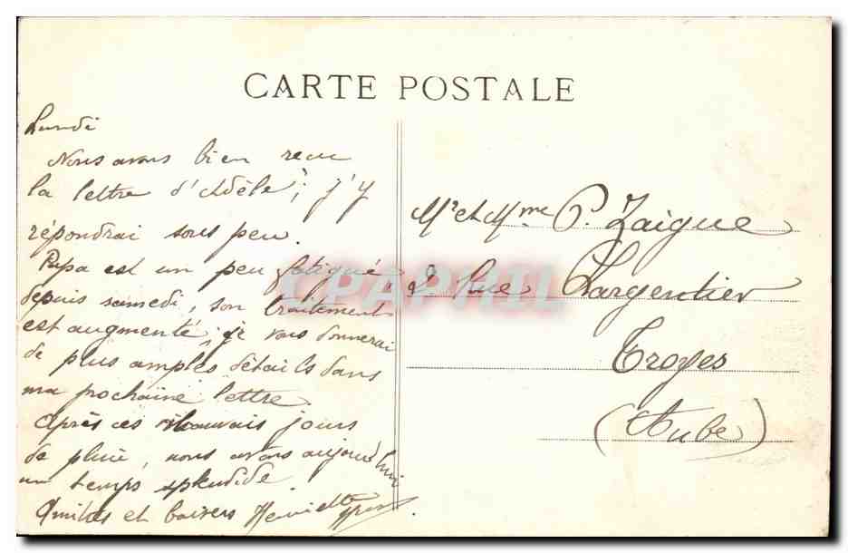 CPA Mont Dore Route du Mont Dore a Murols un grand tournant sur le ruisseau de Dyane — Verso