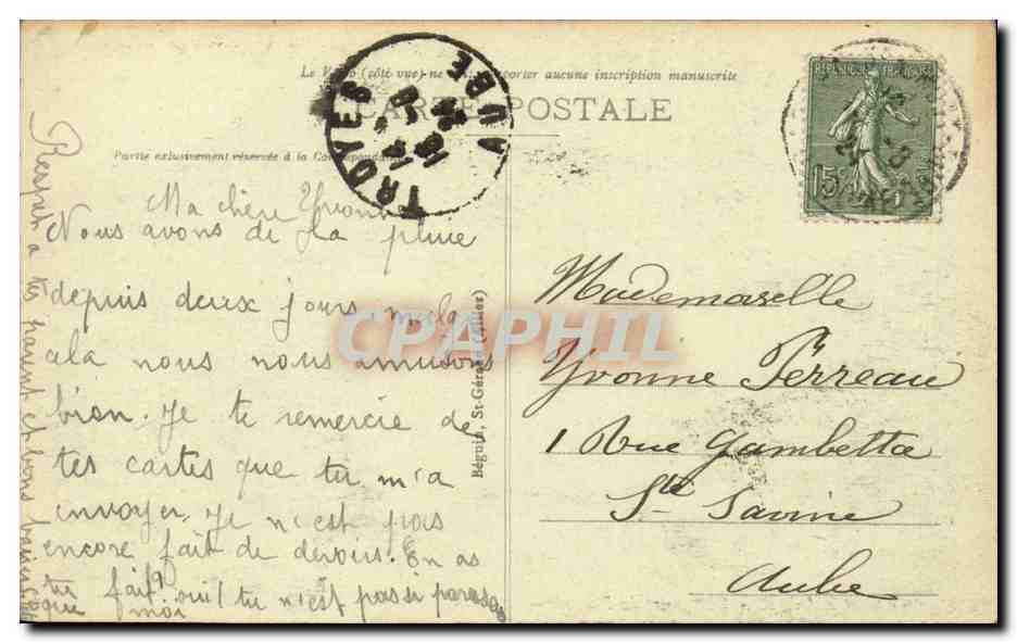 CPA Auvergne Le mont dore Le sommet du Puy de Sancy (ane donkey) — Verso