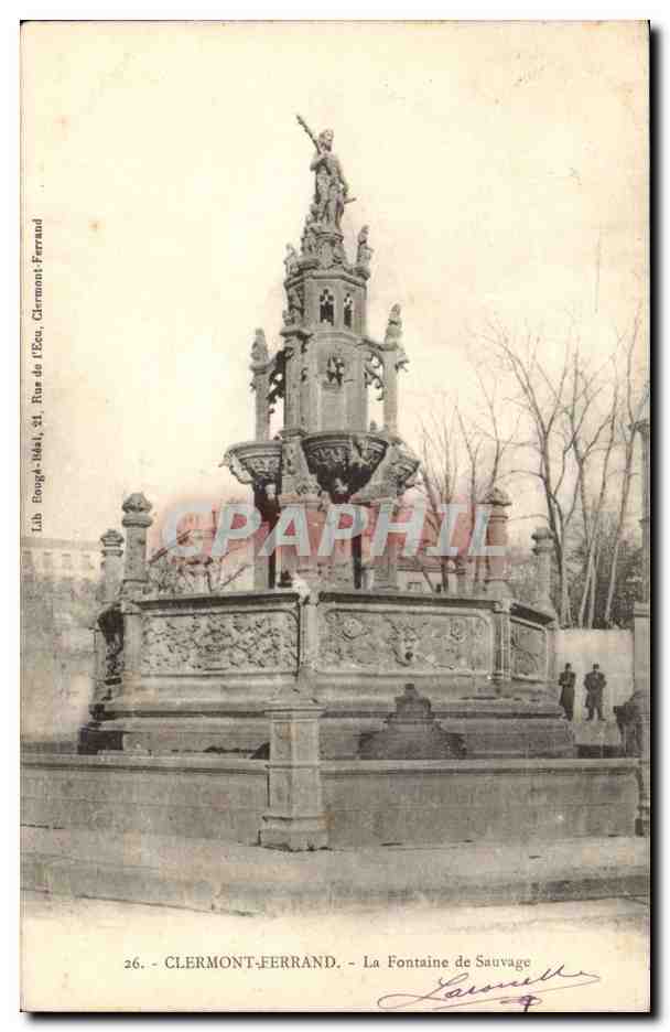 CPA Clermont Ferrand La fontaine de SAuvage