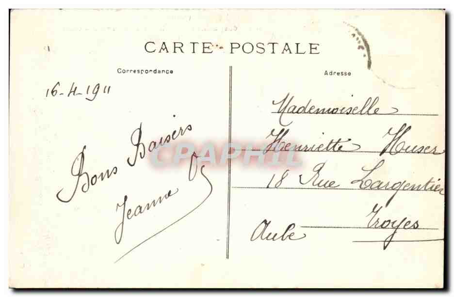 CPA Clermont Ferrand Panorama Cote Sud ouest — Verso