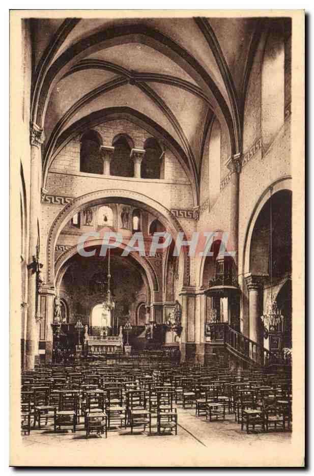 Église Saint-Genès — La Nef — Intérieur (XIIe-XIIIe s.) — Thiers, Imp. Letellier, Paris