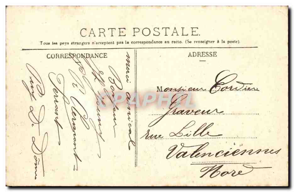 CPA Clermont Ferrand Place de la poterne — Rückseite