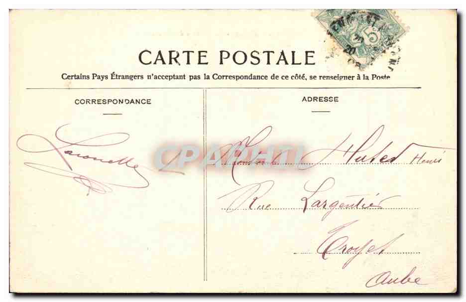 CPA Menat Le chateau des rochers — Rückseite