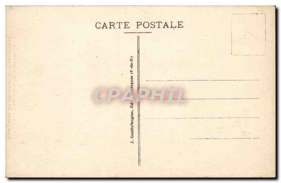 CPA La Bourboule Vue prise du sommet du funiculaire — Rückseite