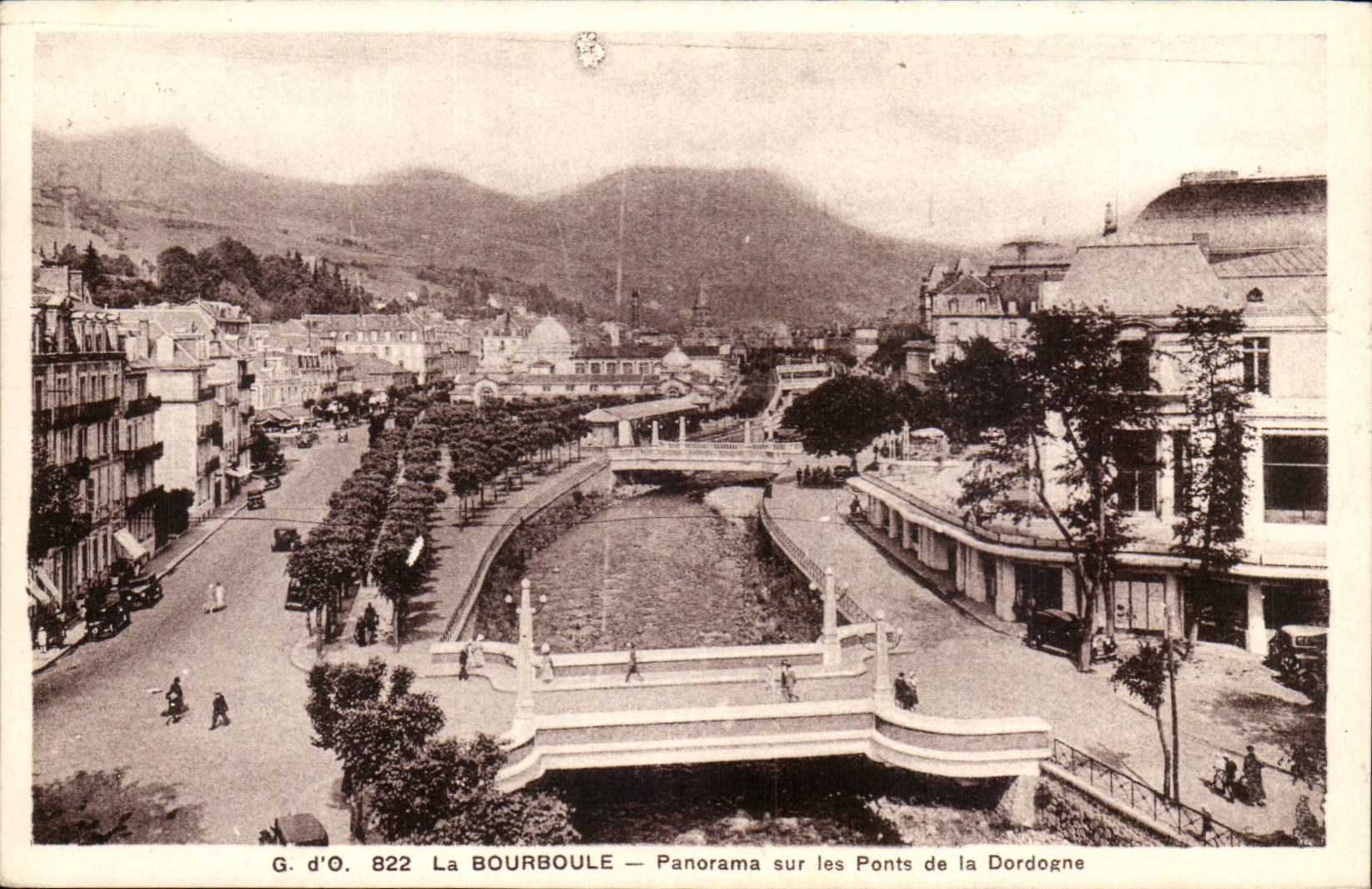 La BOURBOULE — Panorama sur les Ponts de la Dordogne — G. d'O. 822